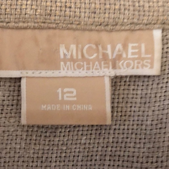 Micheal Kors beige shimmering linen jacket - Picture 5 of 7
